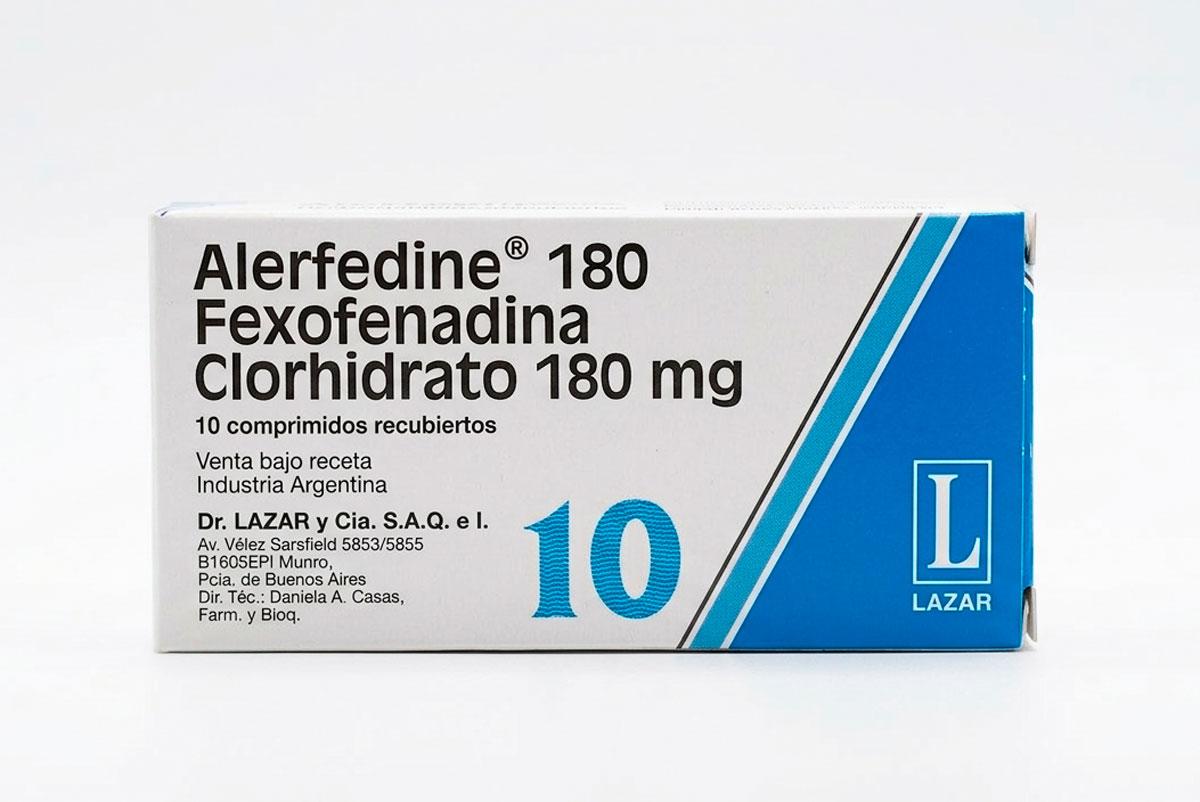 ALERFEDINE 180 mg comp.rec.x 10 — imagen 1