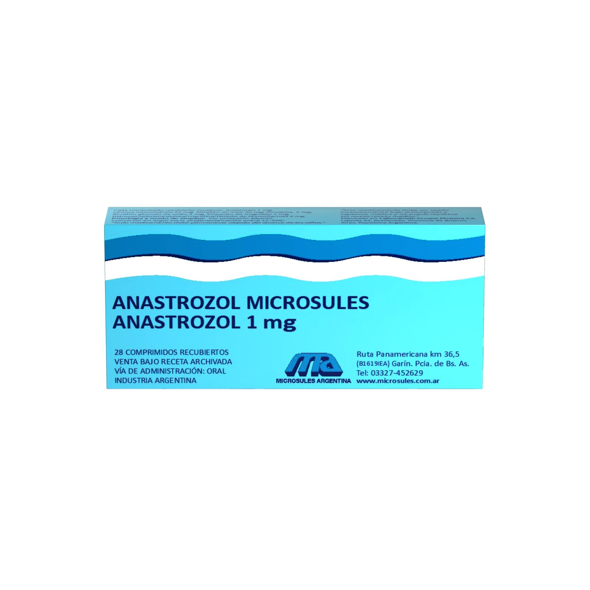 ANASTROZOL MICROSULES 1 mg comp.rec.x 28 — imagen 1