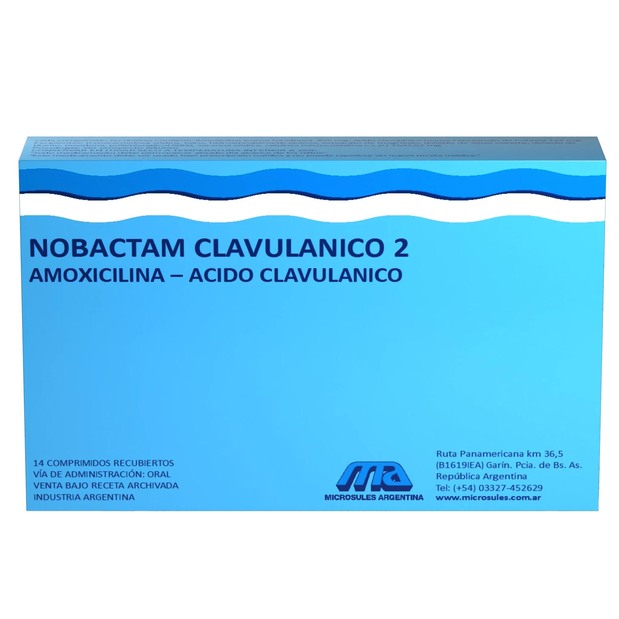 NOBACTAM CLAVULANICO 2 comp.rec.x 14 — imagen 1