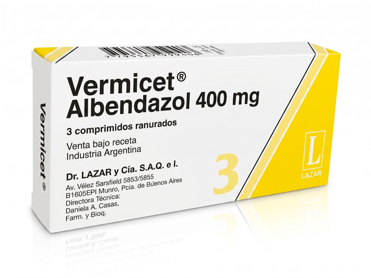 VERMICET 400 mg comp.ran. x 3 — imagen 1