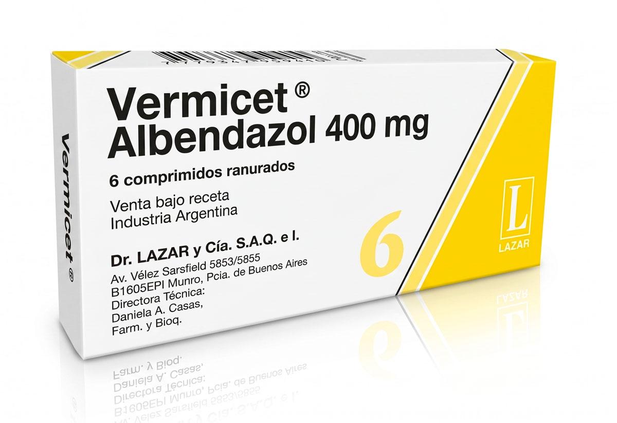 VERMICET 400 mg comp.ran. x 6 — imagen 1