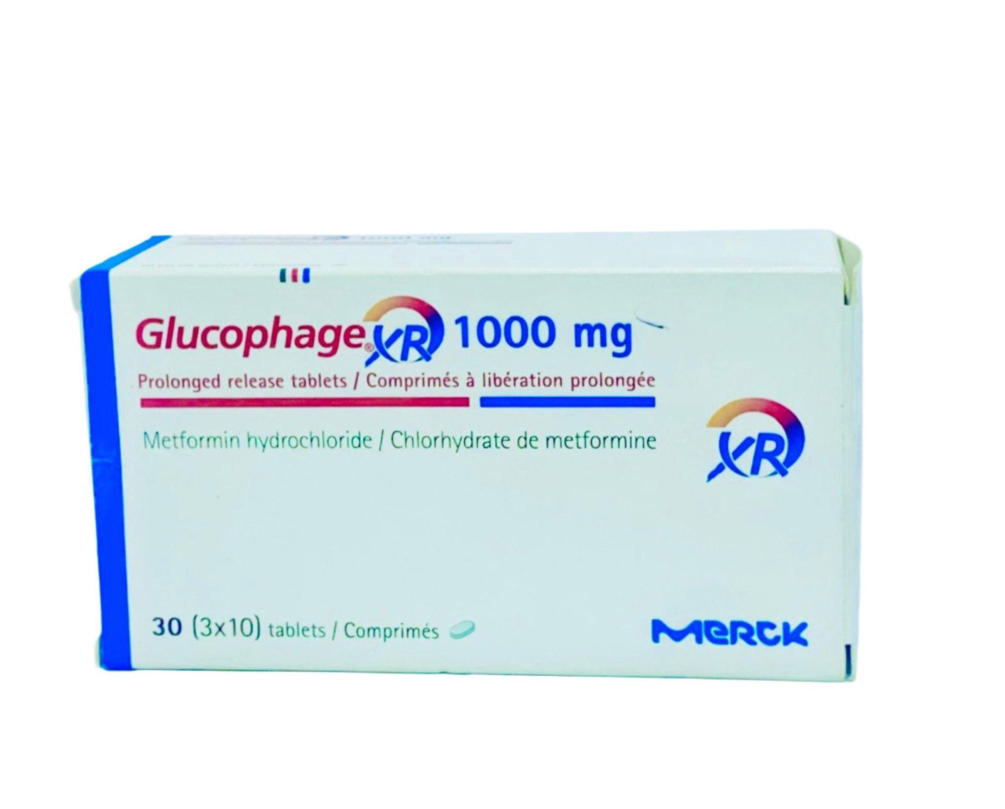 GLUCOPHAGE XR 1000 1000mg comp.lib.prol.x30 — imagen 1