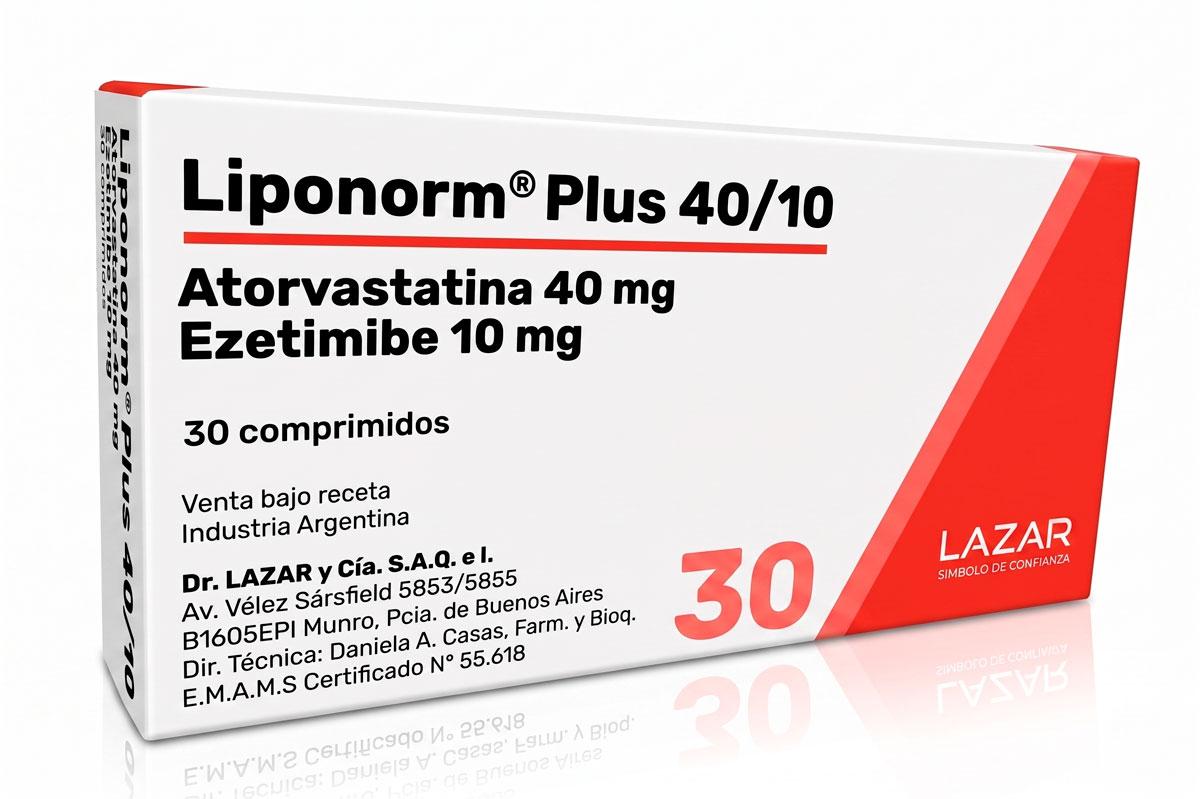 LIPONORM PLUS 40/10 mg comp.x 30 — imagen 1