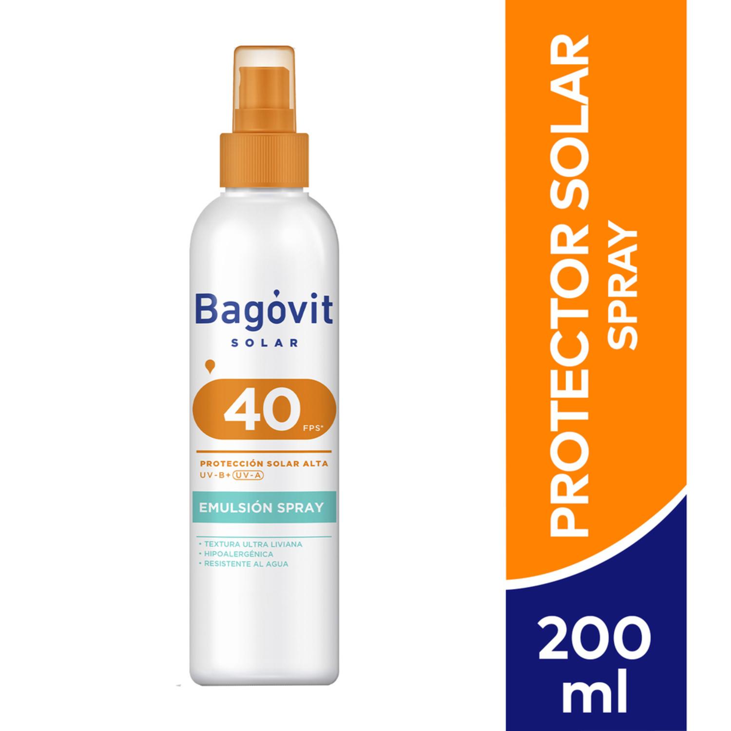 BAGOVIT SOLAR FPS40UVB/17UVA emux200ml — imagen 1
