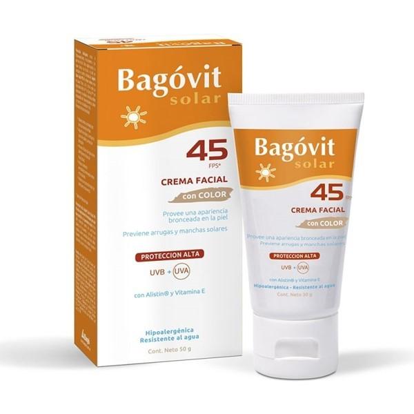 BAGOVIT SOLAR FPS45 facial color x 50g — imagen 1