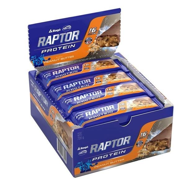 RAPTOR PROTEIN PEANUT BUTTER barras x 16 — imagen 1